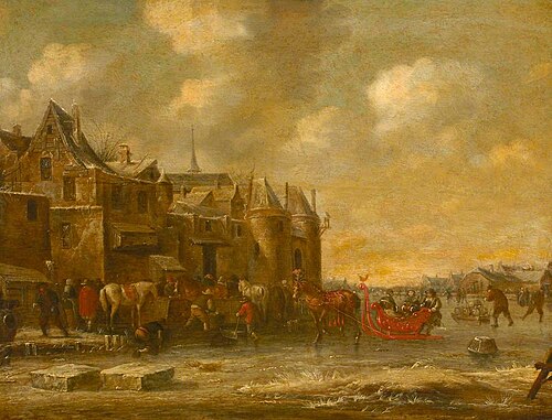 Winter Scene, Skating, 1649, Aert van der Neer