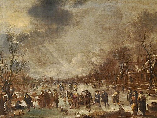 A Winter Scene, 1650, Aernout van der Neer