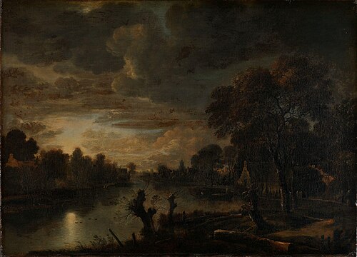 River Landscape, 1653, Aernout van der Neer