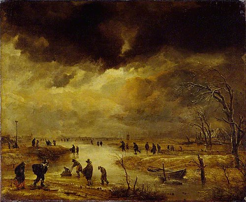 A Winter Scene, 1655, Aernout van der Neer