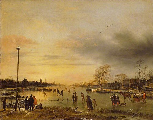 A Skating Scene, 1655, Aernout van der Neer