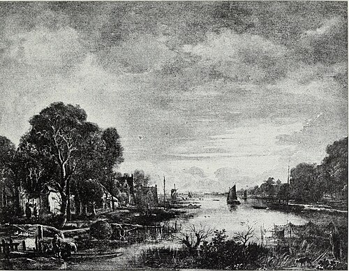 Moonlight on the Canal, 1650, Aernout van der Neer