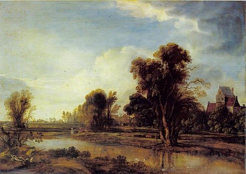 Village Pond, 1645, Aernout van der Neer
