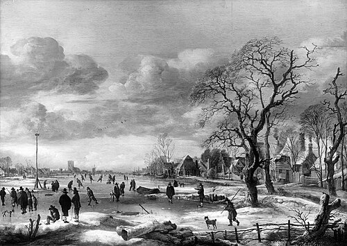Winter Landscape, 1655, Aernout van der Neer