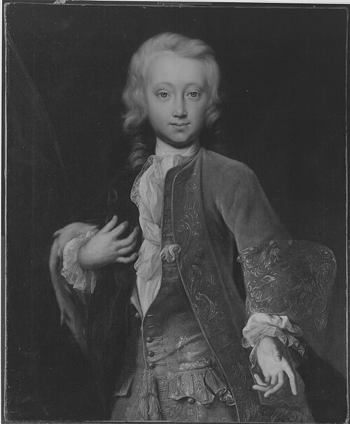 Bildnis des Markgrafen Karl Wilhelm Friedrich von Brandenburg-Ansbach (1712-1757) als Erbprinz im Al, 1725, Johann Christian Sperling