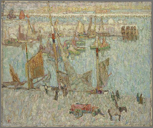 Ostend Harbour, 1913, Constant Permeke