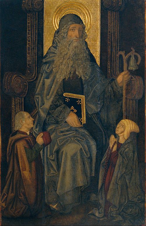 Saint Anthony the Abbot and Donors, 1450, Martín Bernat