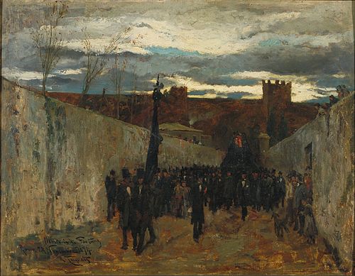 Burial of Fortuny, 1874, Ramón Tusquets Maignon