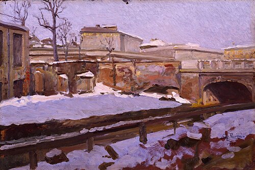 Snow on the Gabelle Bridge - Il tombone di San Marco, 1940, Lazzaro Pasini