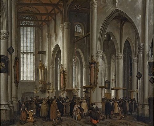 Interieur van de Laurenskerk te Rotterdam, , Lieve Verschuier