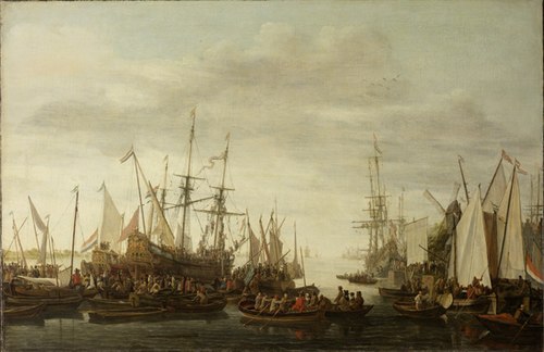 Het kielhalen van de scheepschirurgijn van admiraal Jan van Nes, 1673, Lieve Verschuier