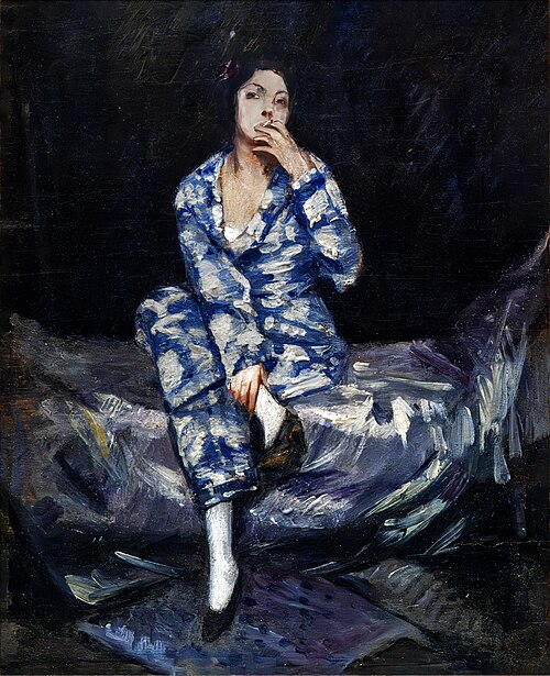 La cigarette (femme assise), 1923, Lino Selvatico
