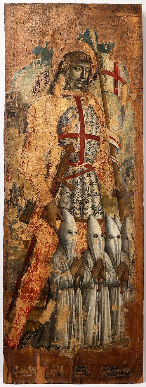 Saint George and a group of disciplinati, 1490, Lorenzo Fasolo