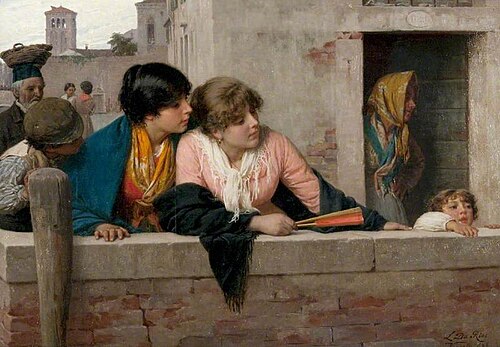 Overlooking a Canal, Venice, 1886, Luigi Da Rios