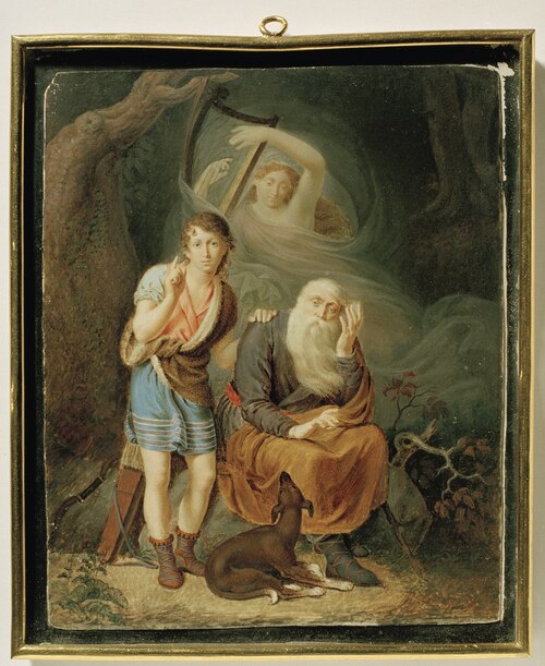 Ossian and the Son of Alphin Listening to the Spirit of Malvin, , Carl Ludvig von Plötz