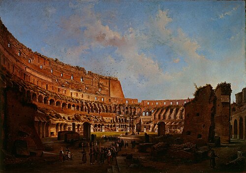 Processione all’interno del Colosseo, 1870, Luigi Querena