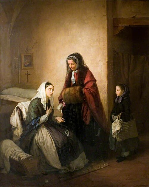 Charity: Interior with Figures, , Luigi Zuccoli