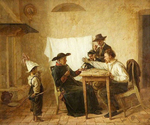 Card Players, 1860, Luigi Zuccoli