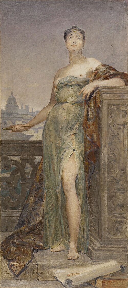 Esquisse pour le salon des Arts de l'Hôtel de Ville de Paris : L'Architecture, 1890, Tony Robert-Fleury