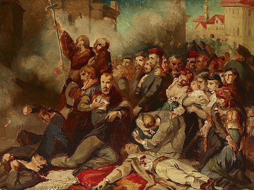 Warsaw on 8 April 1861, , Tony Robert-Fleury