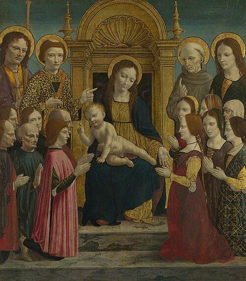 The Virgin and Child with Saints and Donors, 1490, Maître du retable Sforzesca