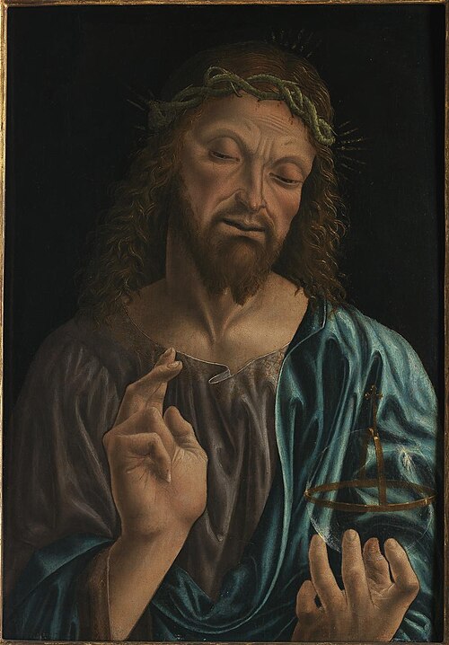 Salvator Mundi, 1490, Maître du retable Sforzesca
