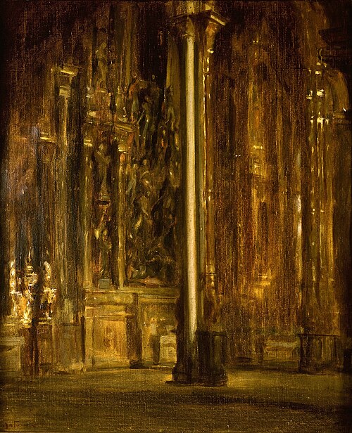 Interior de Igreja, 1905, António Carneiro