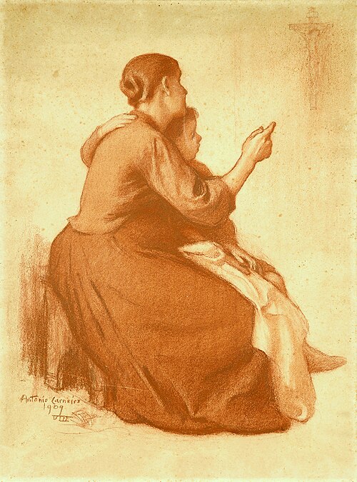 Woman and child, 1909, António Carneiro