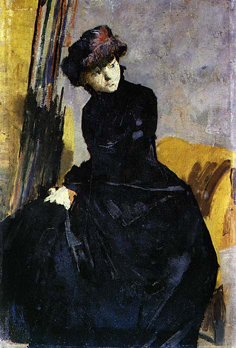 Lady In Black Dress, 1882, Henrique Pousão