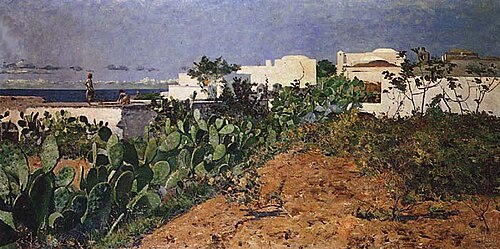 White Houses of Capri, 1882, Henrique Pousão