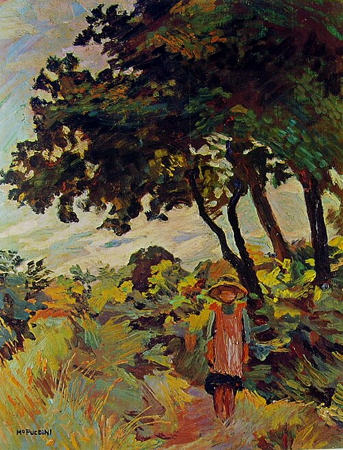 Bambina nei campi, 1916, Mario Puccini