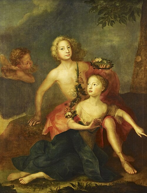 Frederick Prince of Wales (1707-1751) and Princess Amelia (1711-1786) (?), 1720, Martin Maingaud