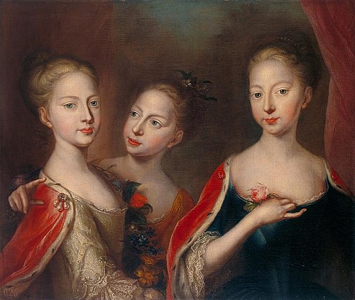 Princesses Anne, Amelia and Caroline, 1721, Martin Maingaud