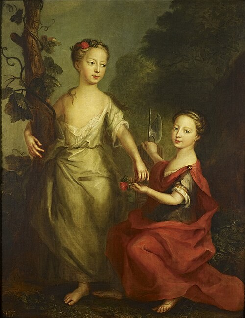 Princesses Anne (1709-1759) and Amelia (1711-1786), 1718, Martin Maingaud