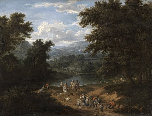 A Landscape with Travellers on a Path, , Mathys Schoevaerdts