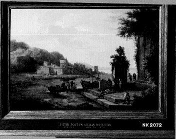 landscape people at port, 1692, Mathys Schoevaerdts