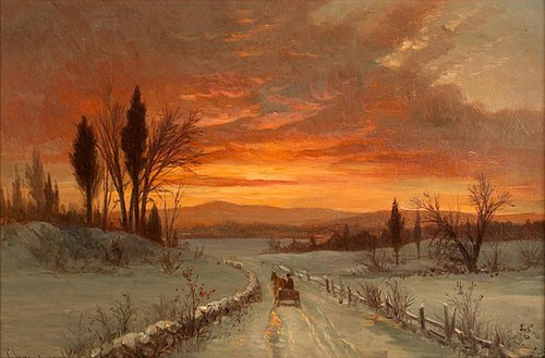 Winter Sunset, 1872, Benjamin Champney