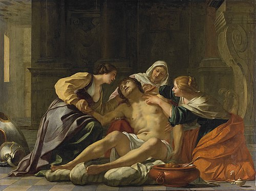 Saint Sébastien soigné par Irène et ses servantes, 1630, Jacques Blanchard