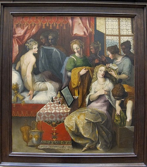 Hyante et Climène à leur toilette, 1602, Toussaint Dubreuil