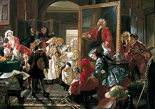 Hogarth's Studio in 1739, 1863, Edward Matthew Ward
