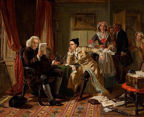 Johnson Reading the Manuscript of 'The Vicar of Wakefield', , Edward Matthew Ward