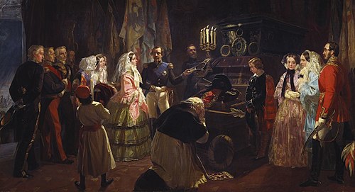 Queen Victoria at the Tomb of Napoleon, 24 August 1855, 1860, Edward Matthew Ward