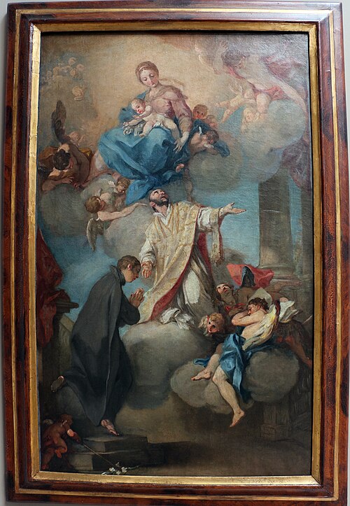 ss. ignazio e sebastiano kostka in adorazione della madonna col bambino, 1731, Antonio Balestra