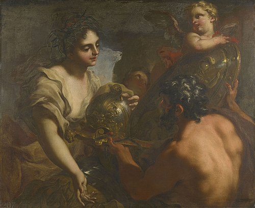 Vulcan Giving Thetis Armour for Achilles, 1715, Antonio Balestra