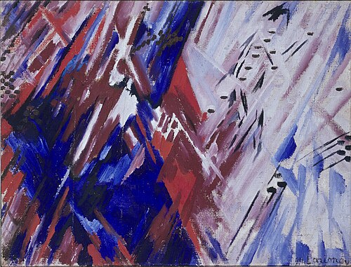 Red and Blue Rayonism (Beach), 1911, Michel Larionov