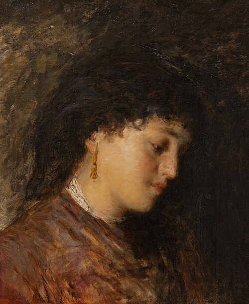 Head of a girl, 1894, Noè Bordignon