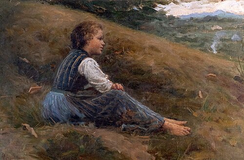 Alone in the fields, 1900, Noè Bordignon