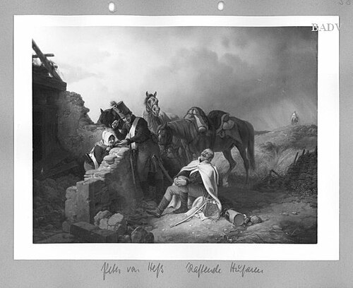 Soldiers + fortune-teller, 1850, Peter von Hess