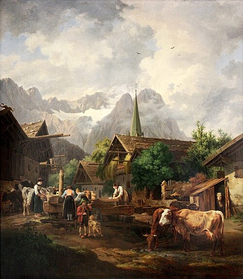 Morning in Partenkirchen, 1819, Peter von Hess