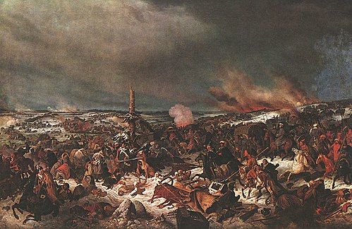 Traversée de la rivière Bérézina, le 17 Novembre 1812, 1844, Peter von Hess